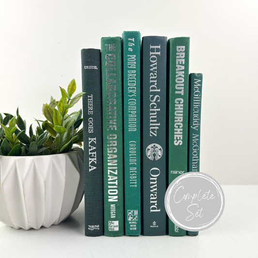 Modern Green Books for Bookshelf Decor