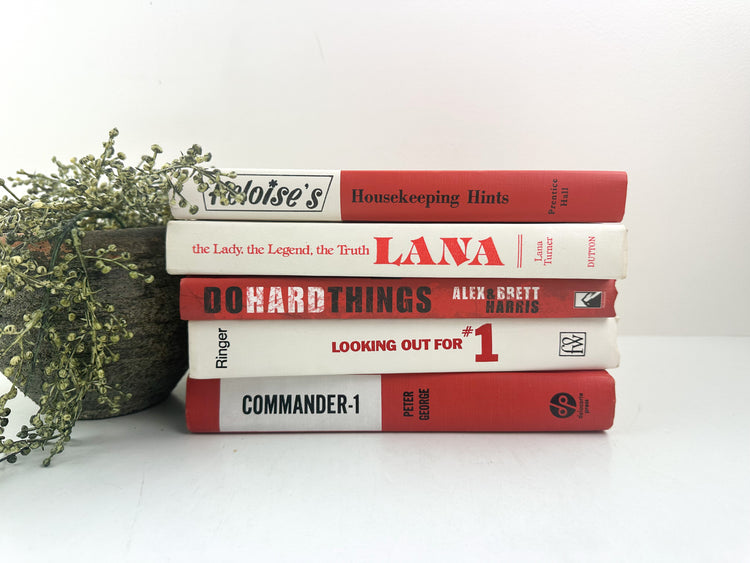 Script Books Red Red and White Books by Color – Elements