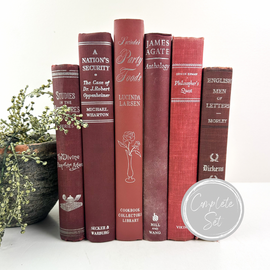 Maroon Books for Home Decor