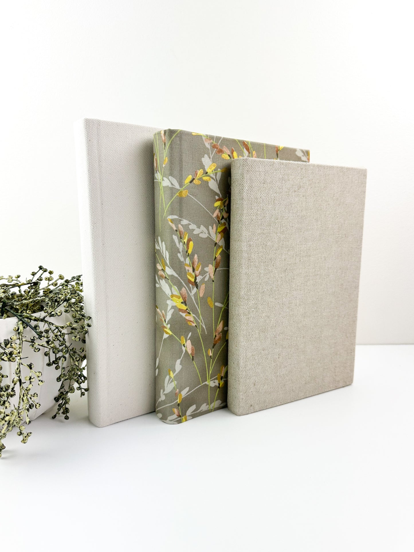 Neutral Fabric Wrapped Book Set