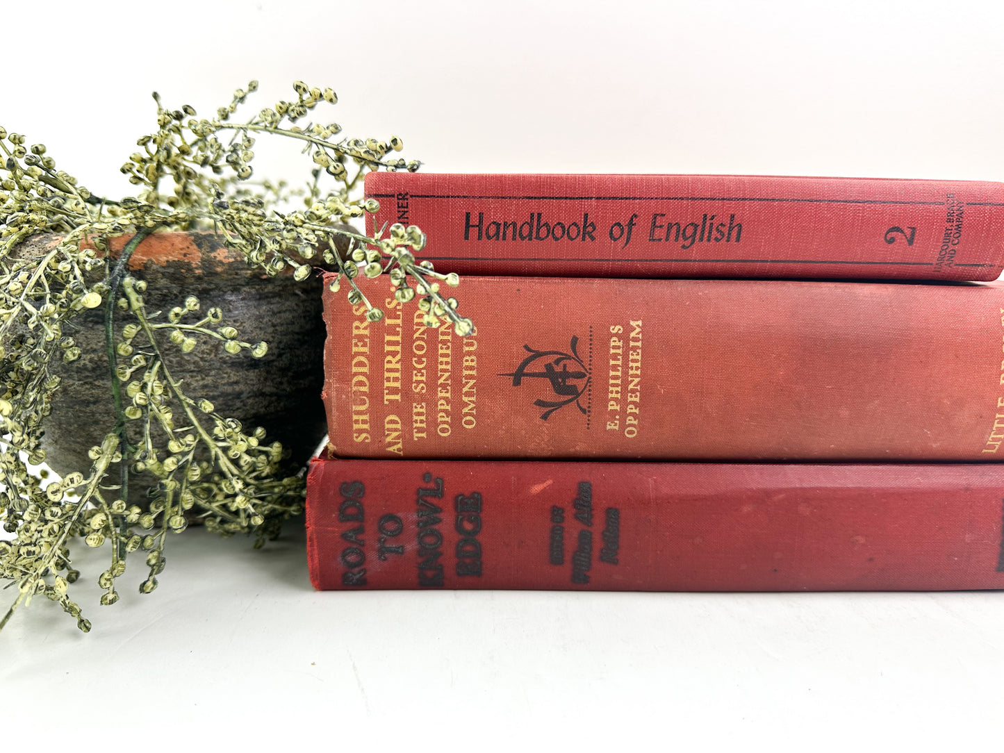 Red Decorative Book Set