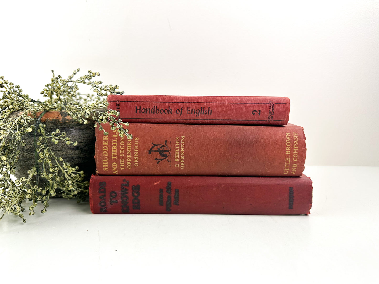 Red Decorative Book Set