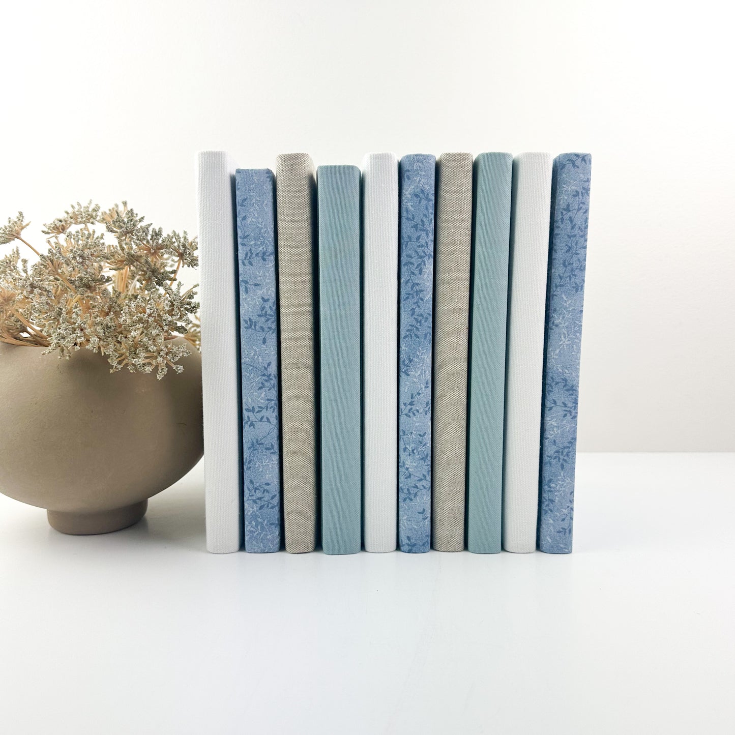 Blue Fabric Covered Book Set