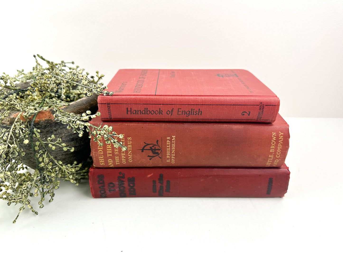 Red Decorative Book Set