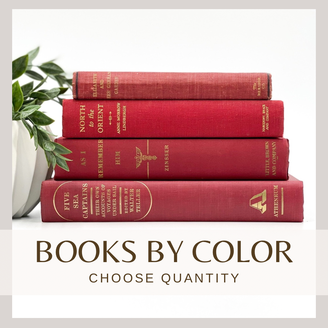 Books by Color- Red Vintage