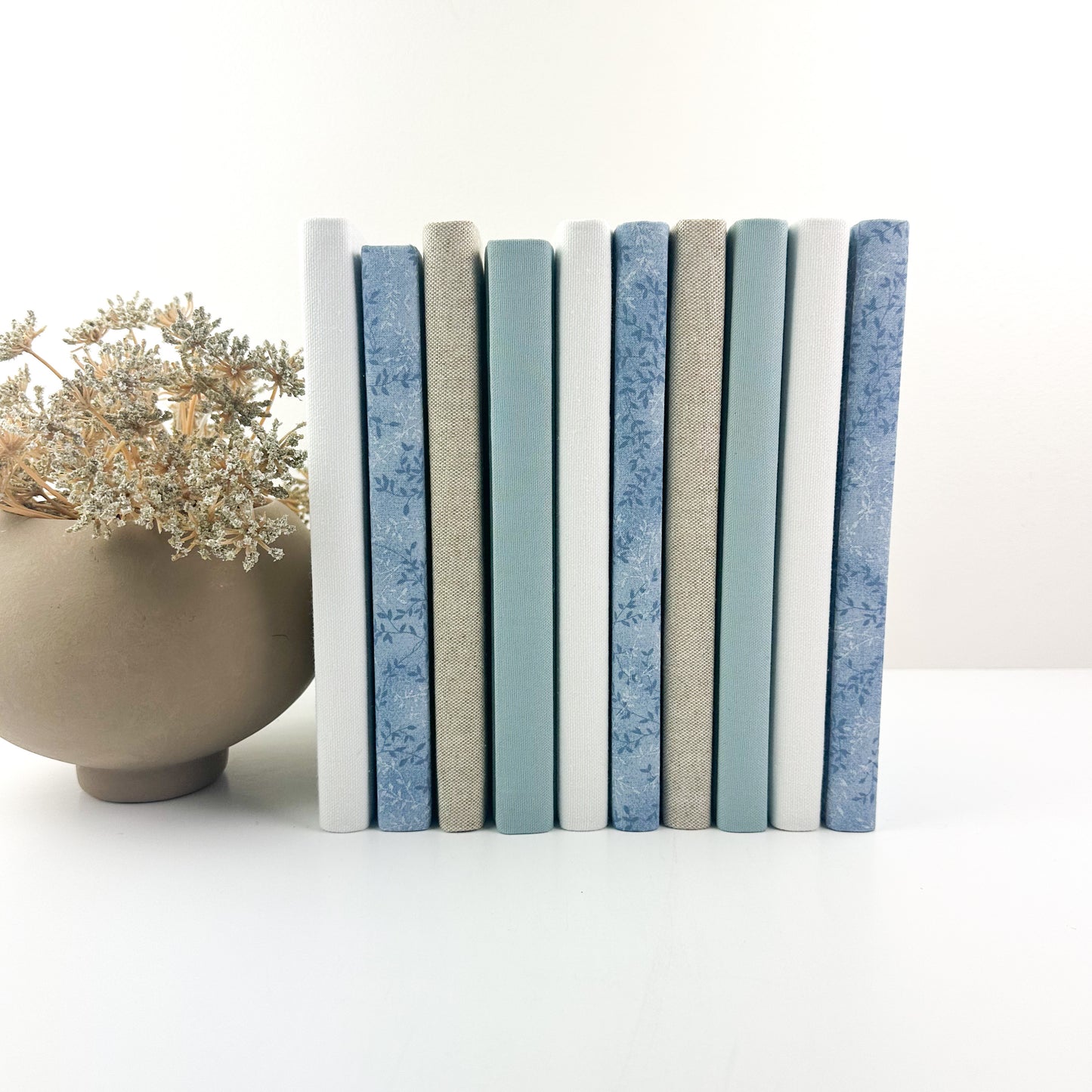 Blue Fabric Covered Book Set