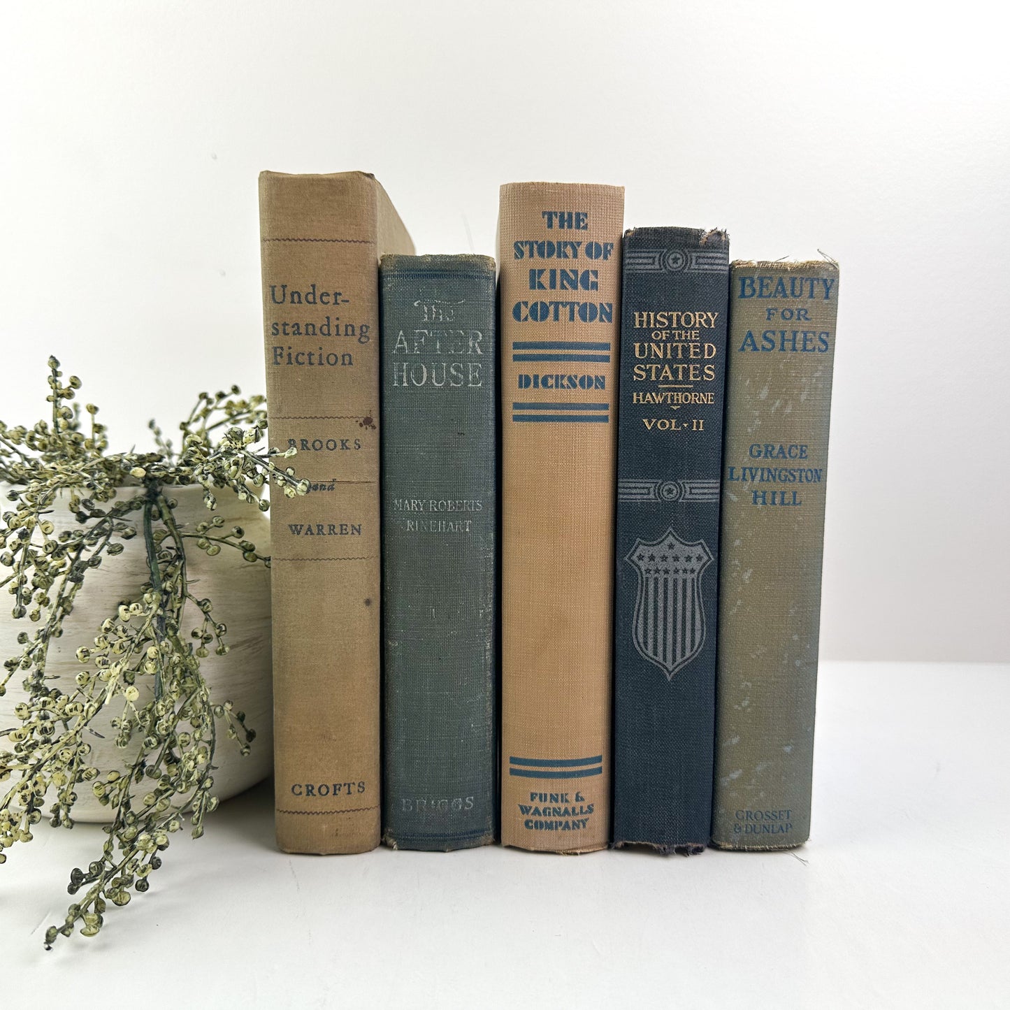 Blue Vintage Book Set