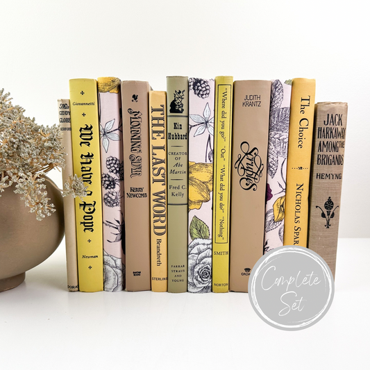 Yellow Floral Bookshelf Decor