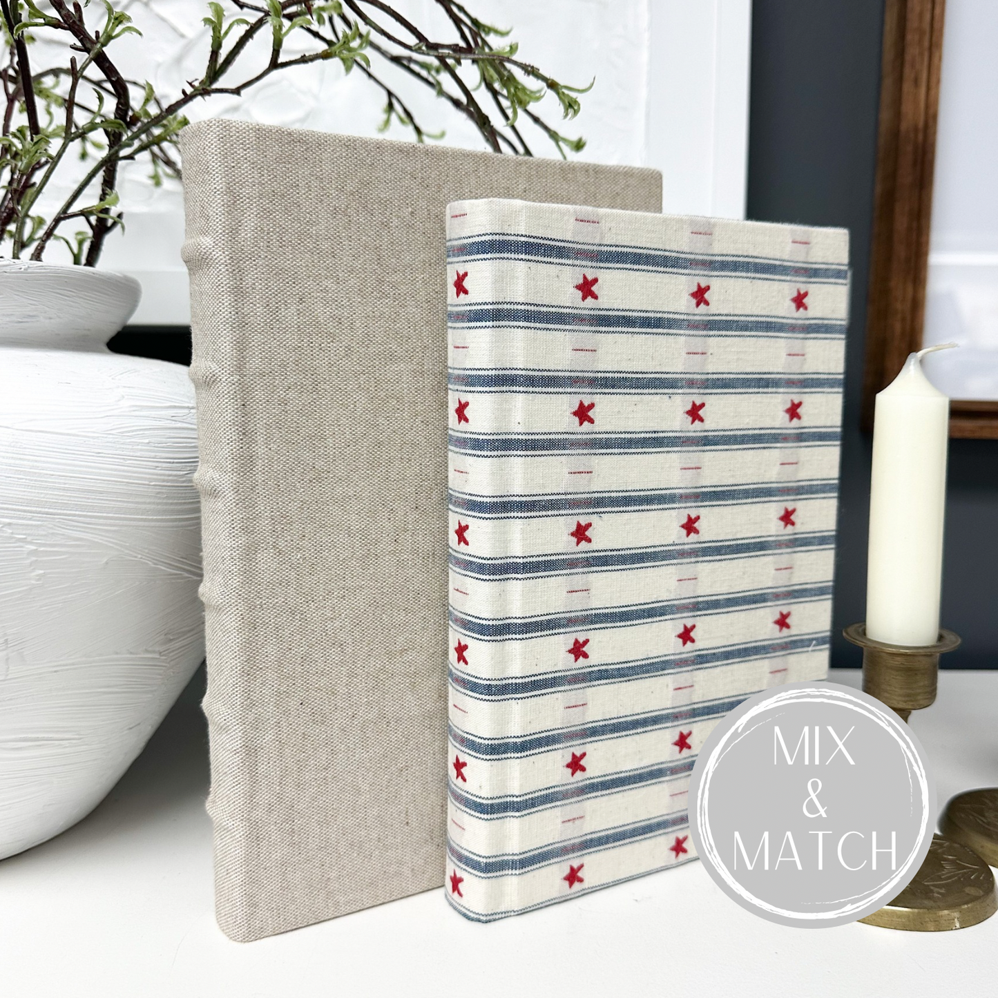 Patriotic Fabric Covered Books