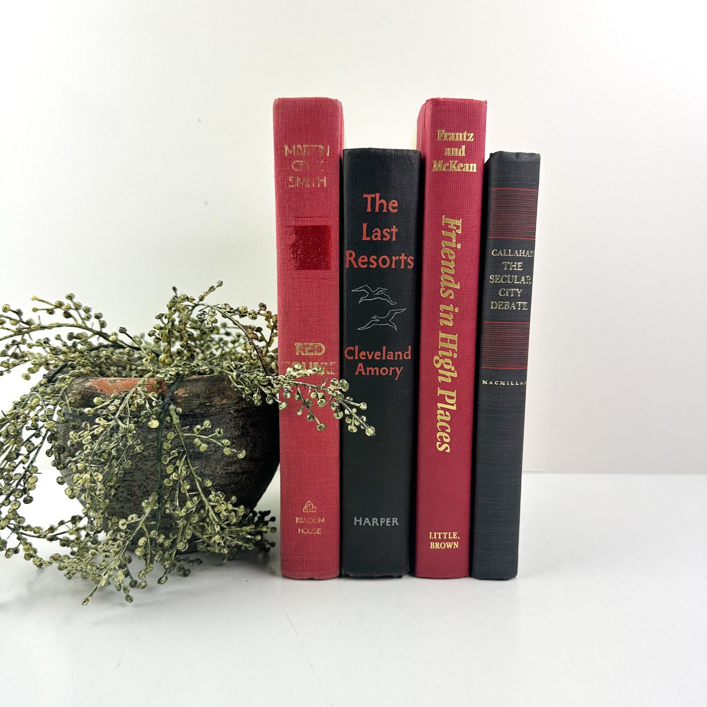 Red and Black Decorative Book Set