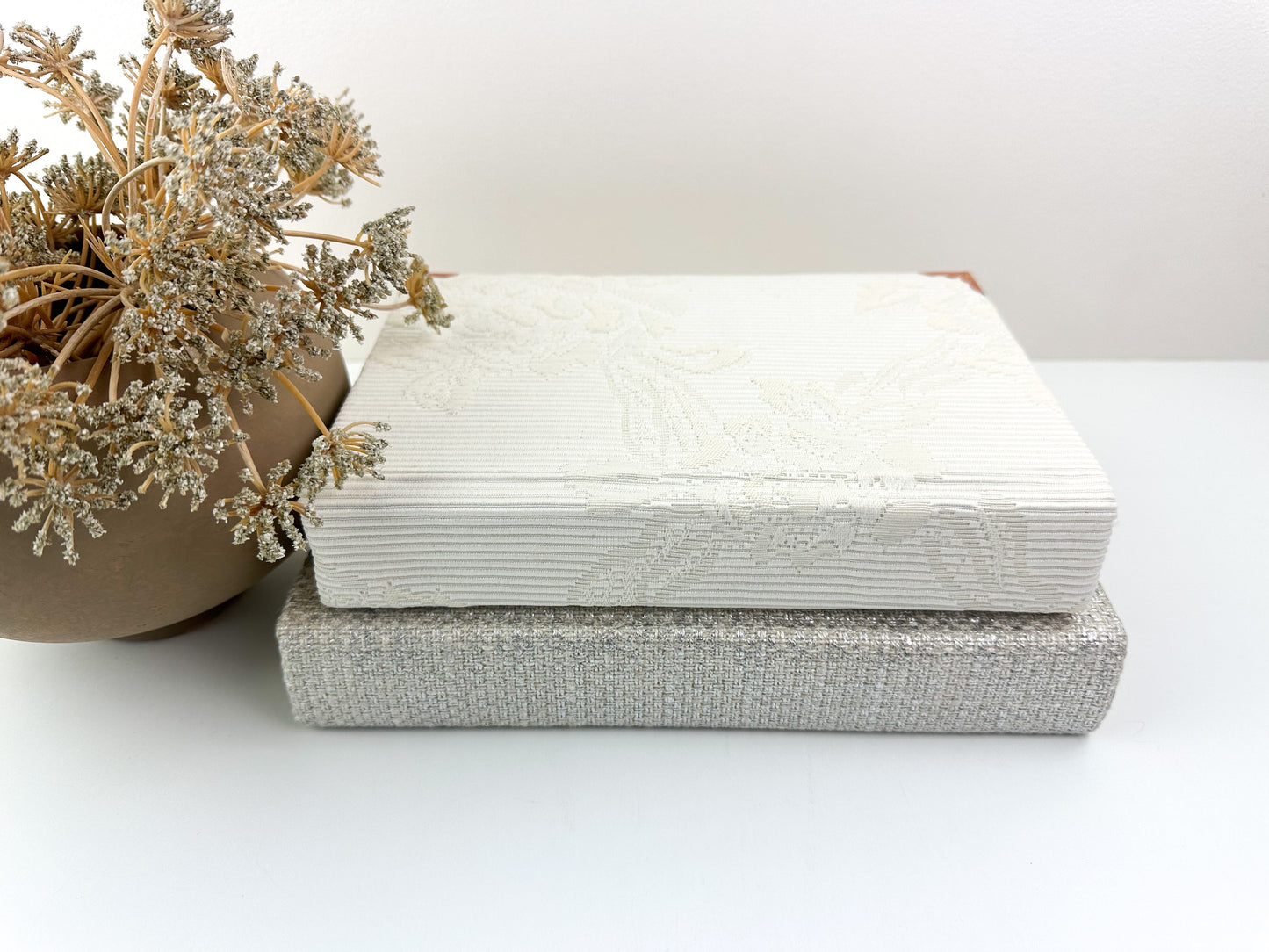 Neutral Fabric Covered Book Set