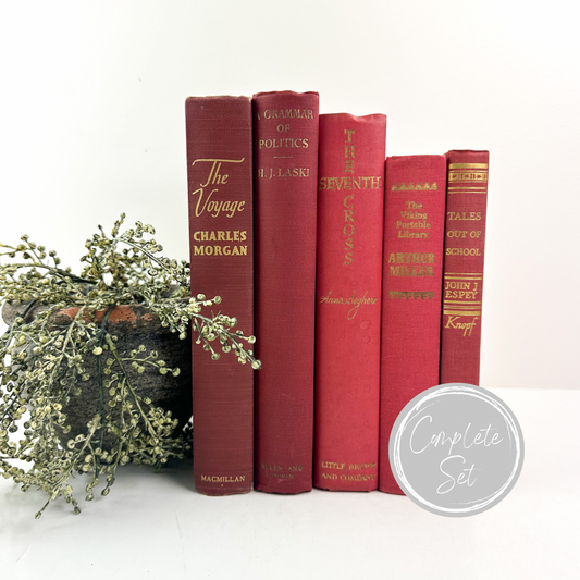 Red and Gold Decorative Book Set