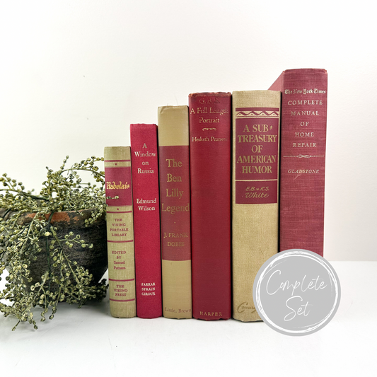 Red and Cream Book Set