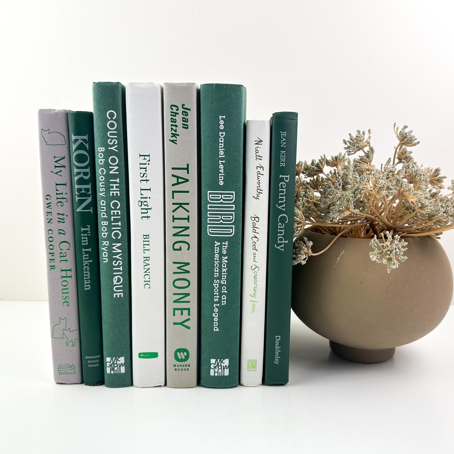 Green and White Staging Books