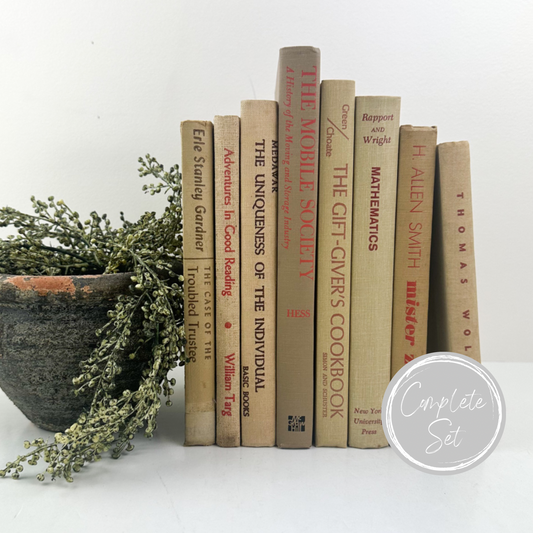 Red and Cream Decorative Books