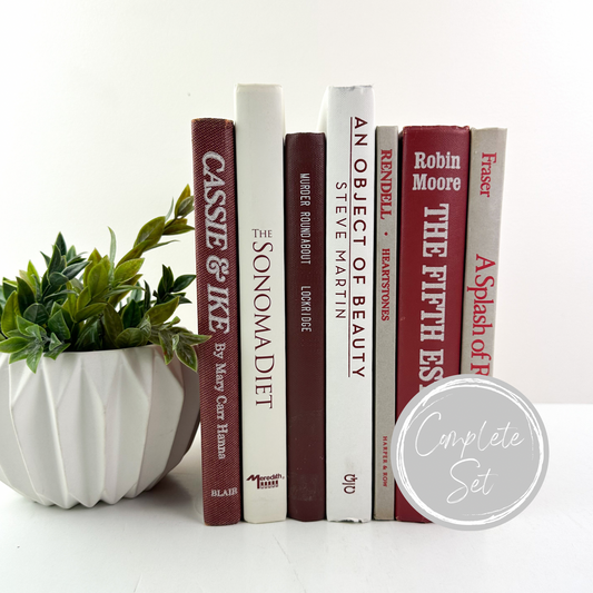 Red and Gray Book Decor