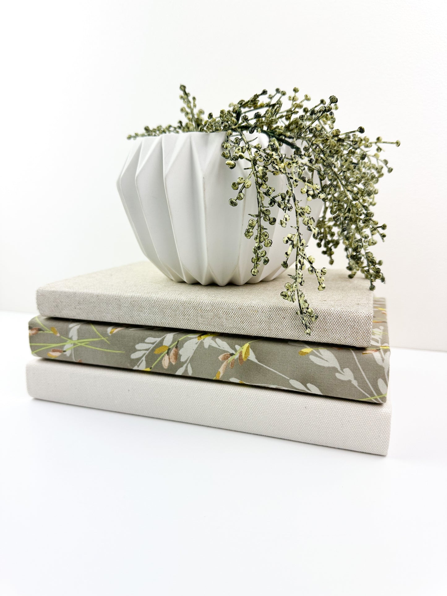 Neutral Fabric Wrapped Book Set