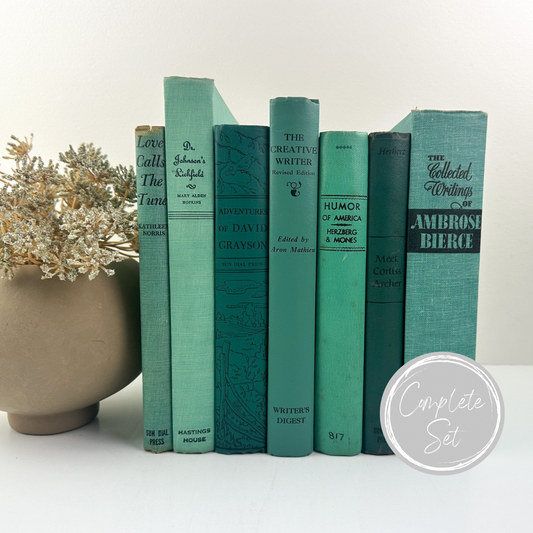 Classic Green Books for Decor