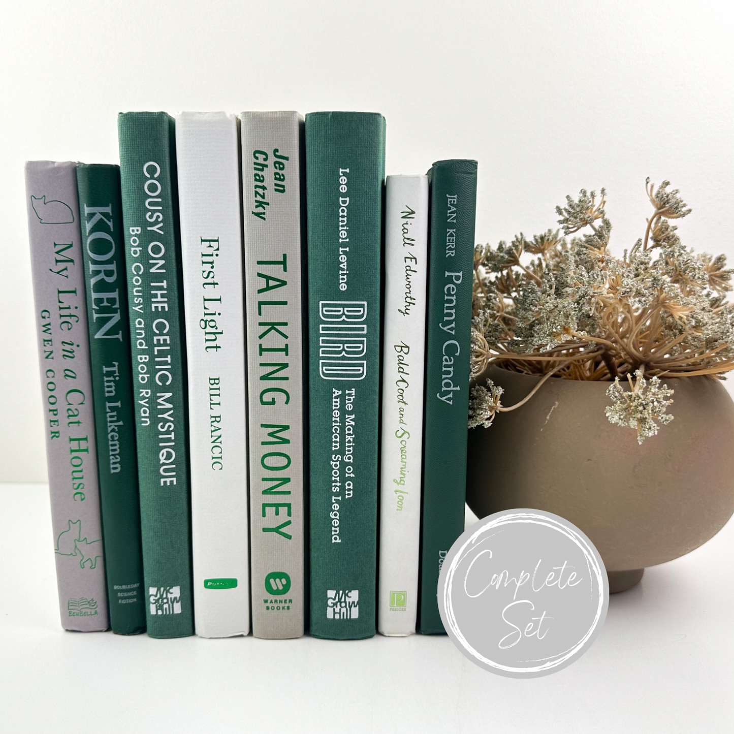 Green and White Staging Books