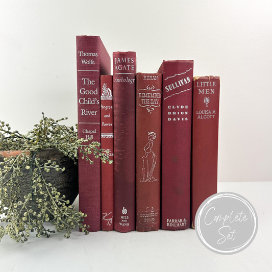 Red Books for Mantel Decoration