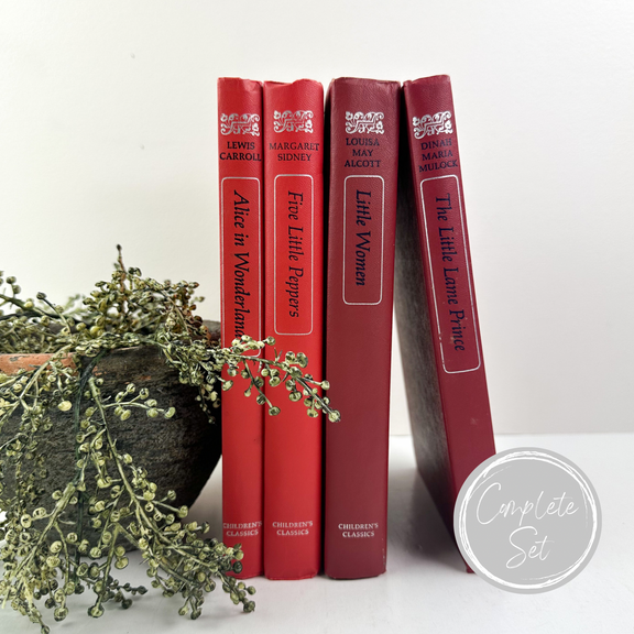 Script Books Red Red Books for Decoration – Elements