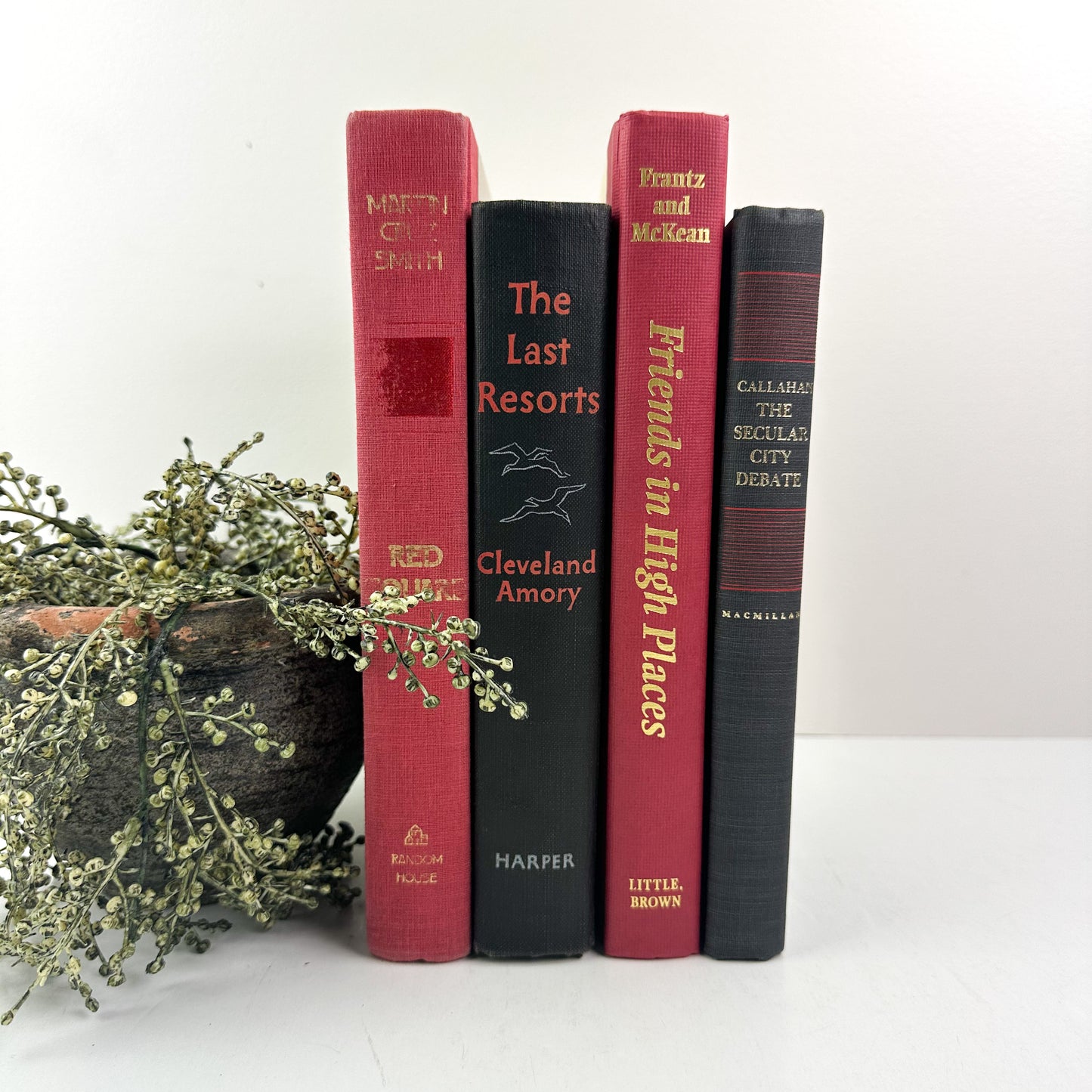 Red and Black Decorative Book Set