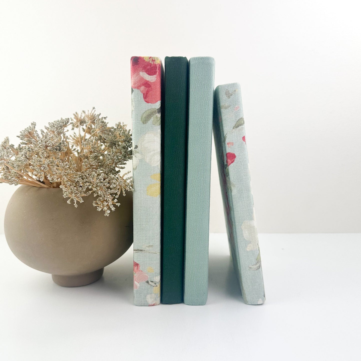 Teal Fabric Covered Book Set