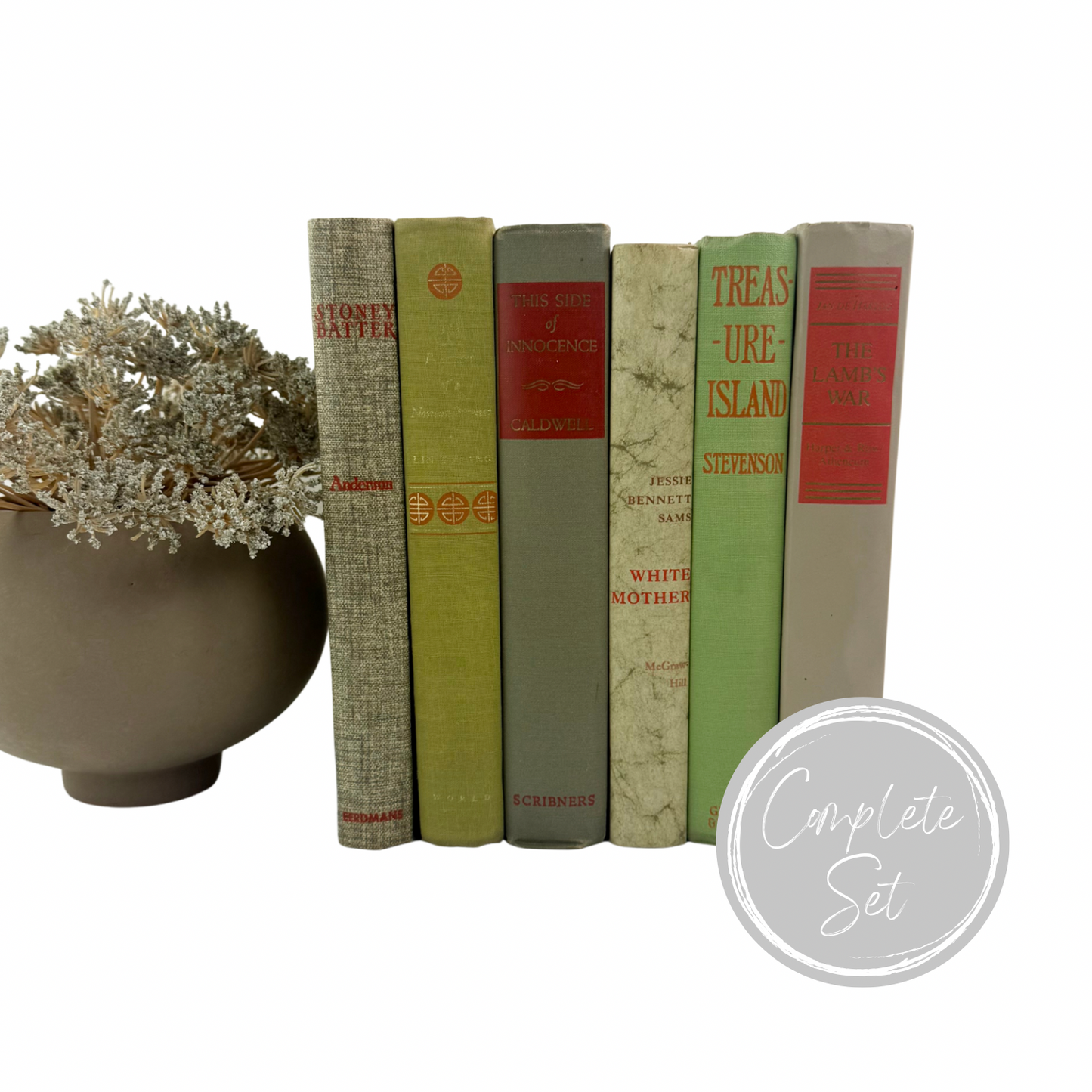 Green and Orange Book Decor