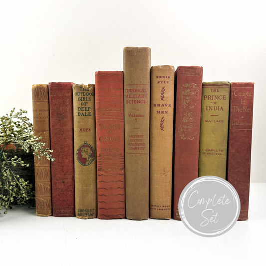 Red and Brown Book Decor