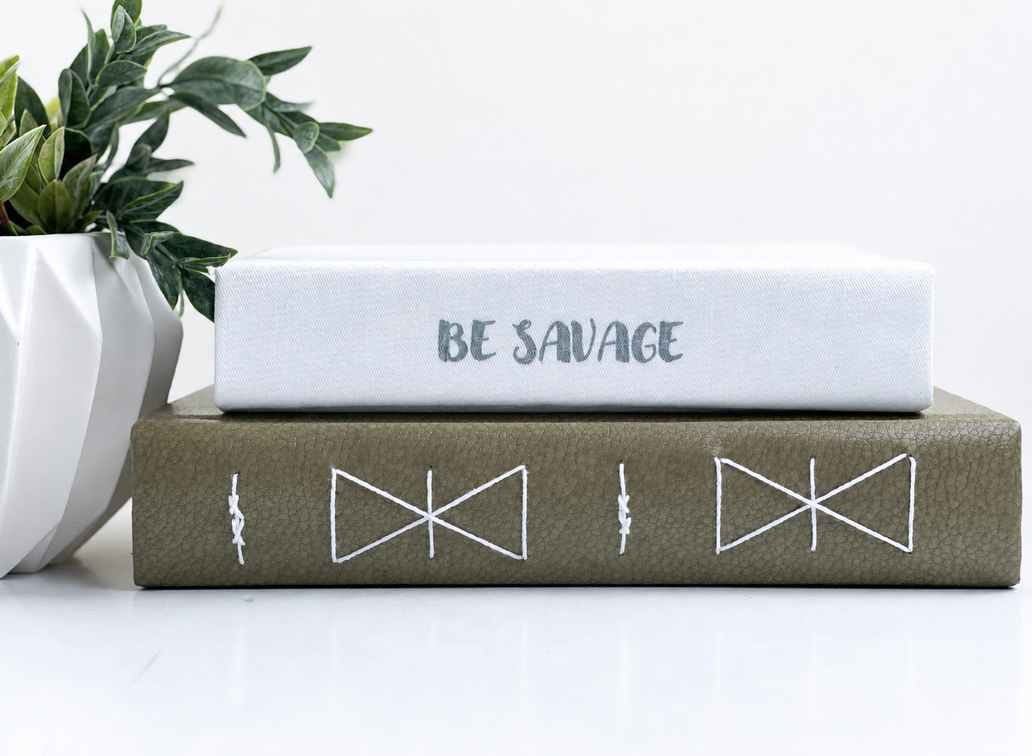 Be Savage Embroidered Decorative Books