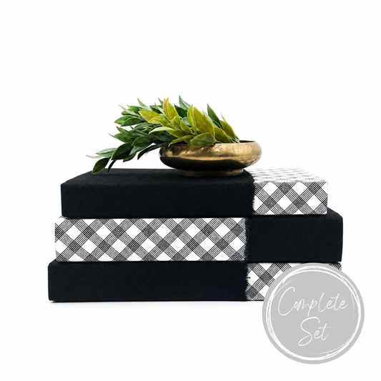 Black and White Classic Book Decor
