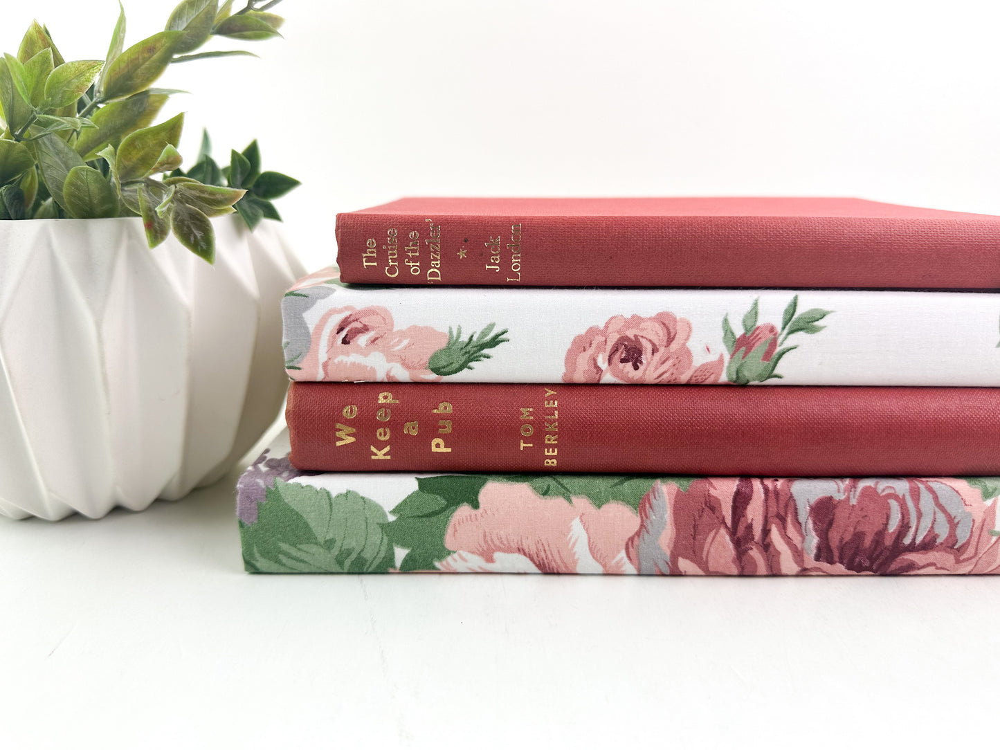 Pink and Red Floral Book Set