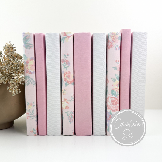 Pink Fabric Covered Book Set