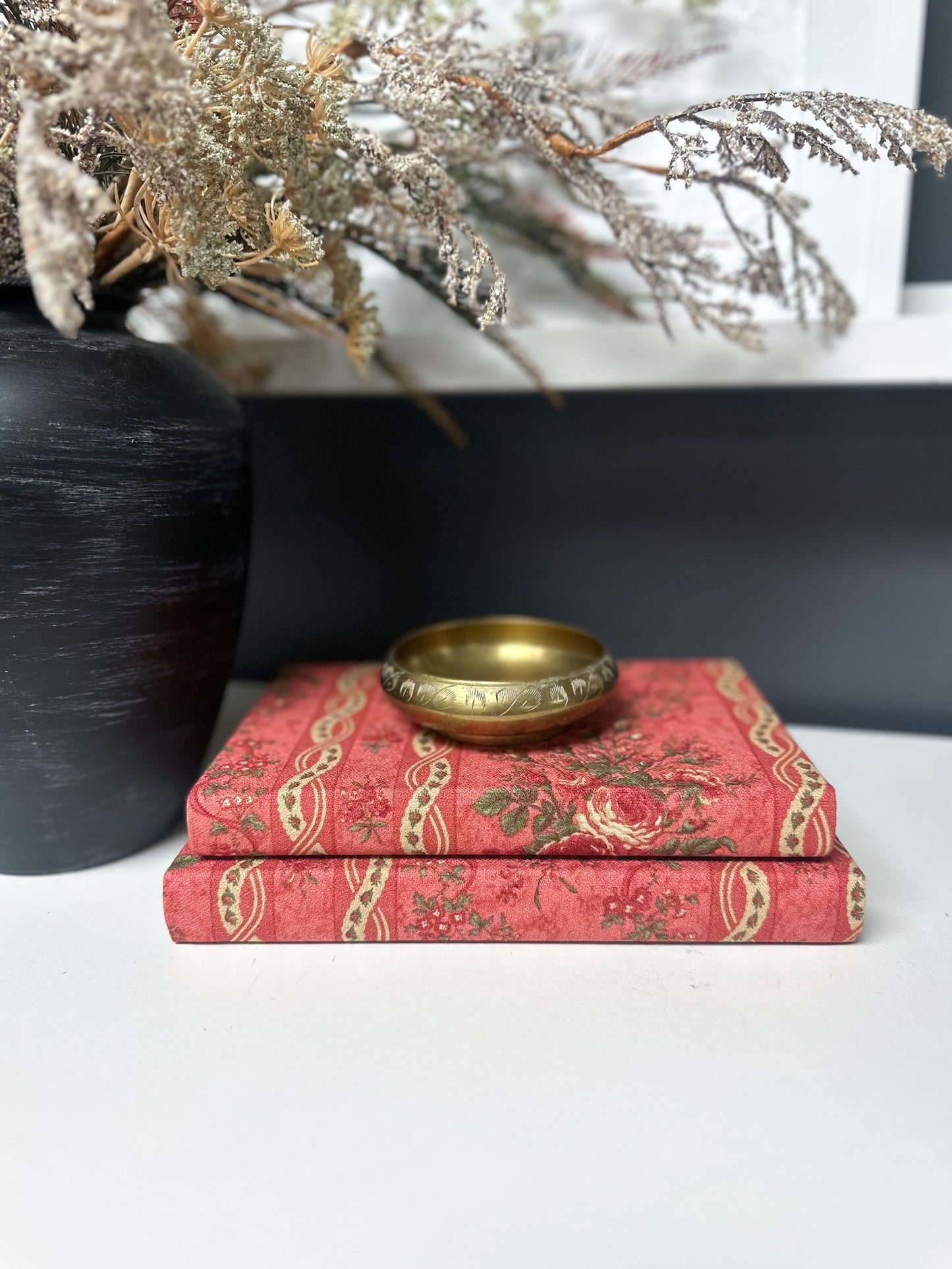 Floral Fabric Covered Books