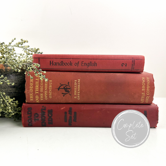 Red Decorative Book Set