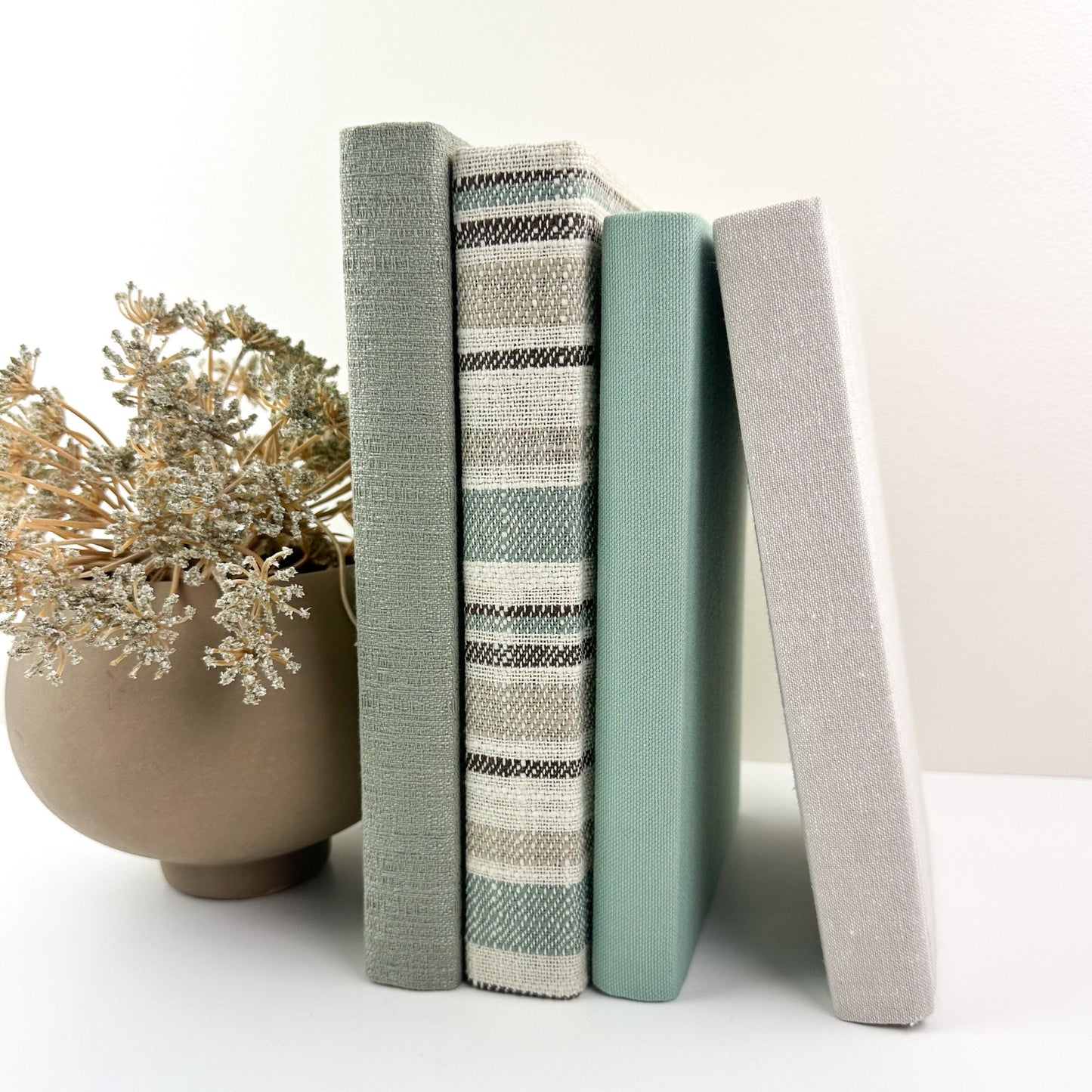 Mint Fabric Covered Book Set