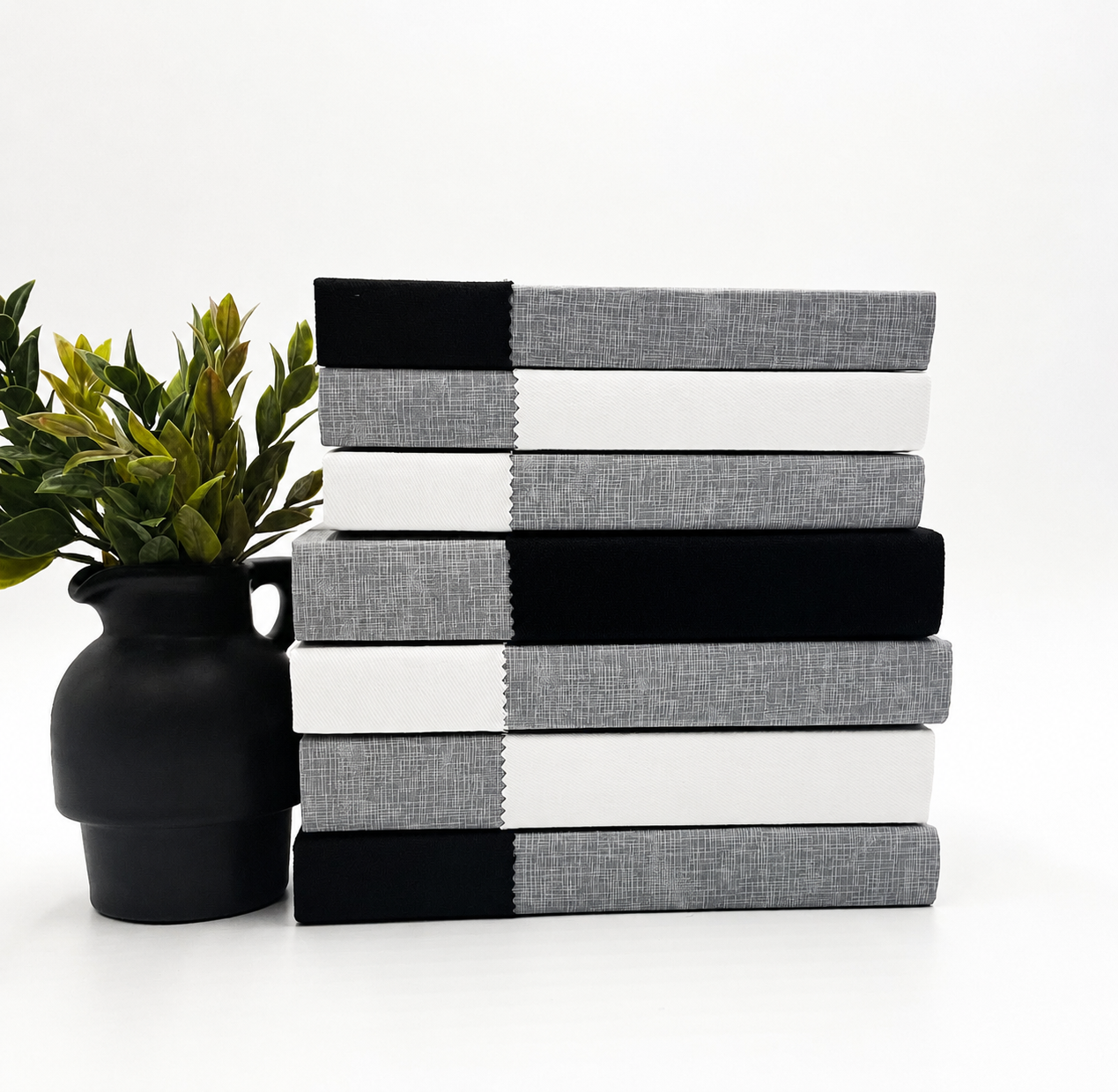 Classic Black, White and Gray Mantle Decor