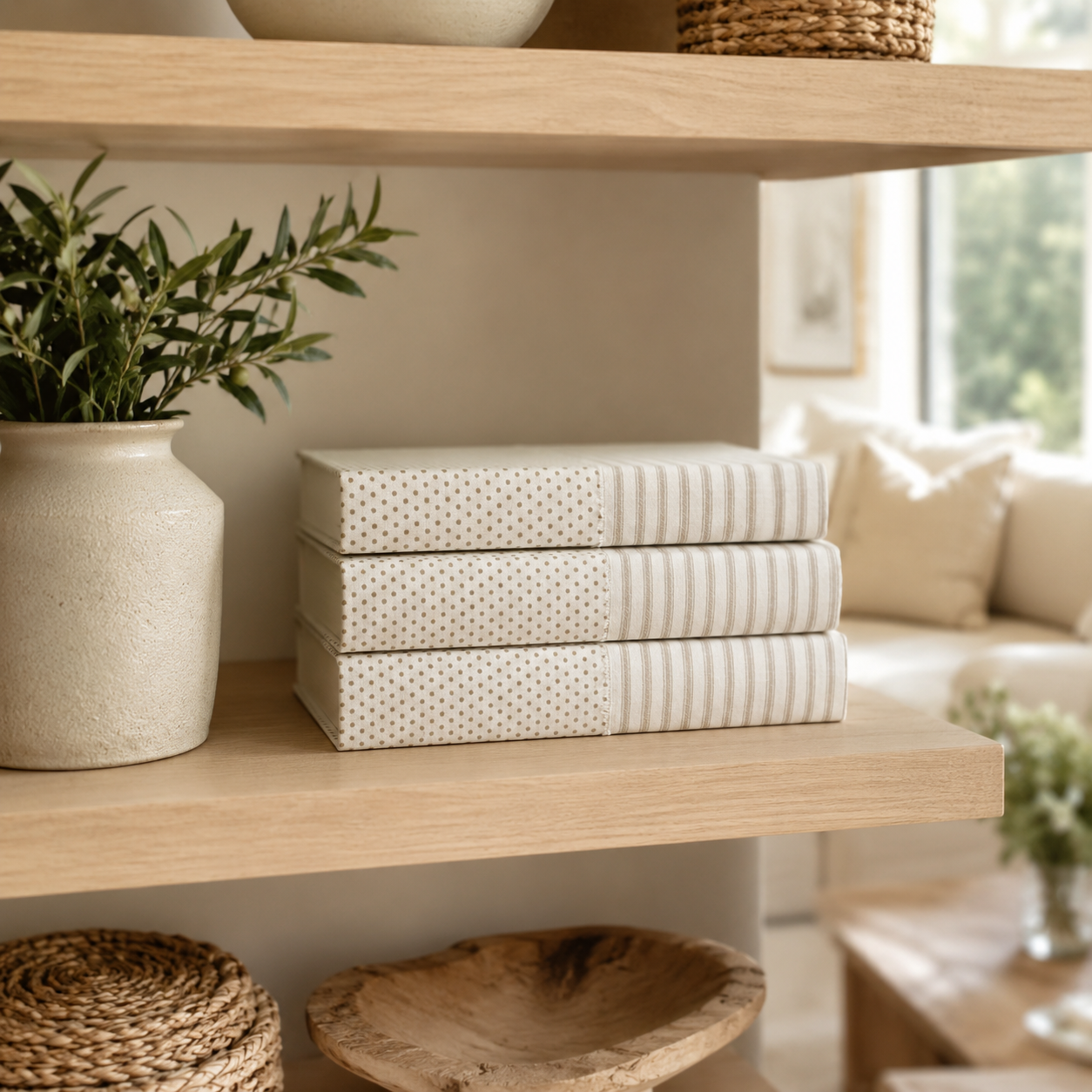Cream Decorative Books