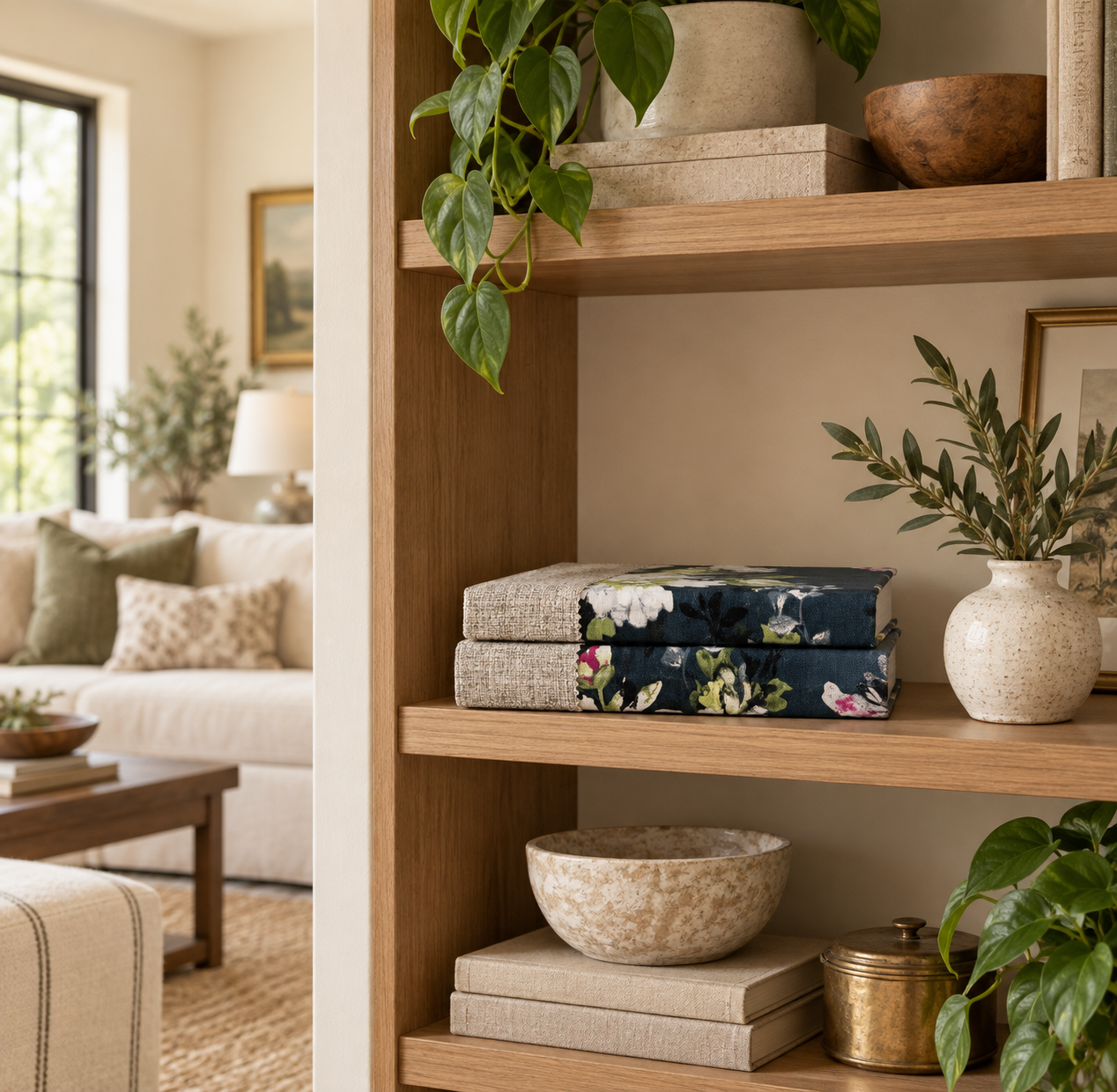 Blue Floral Home Decor