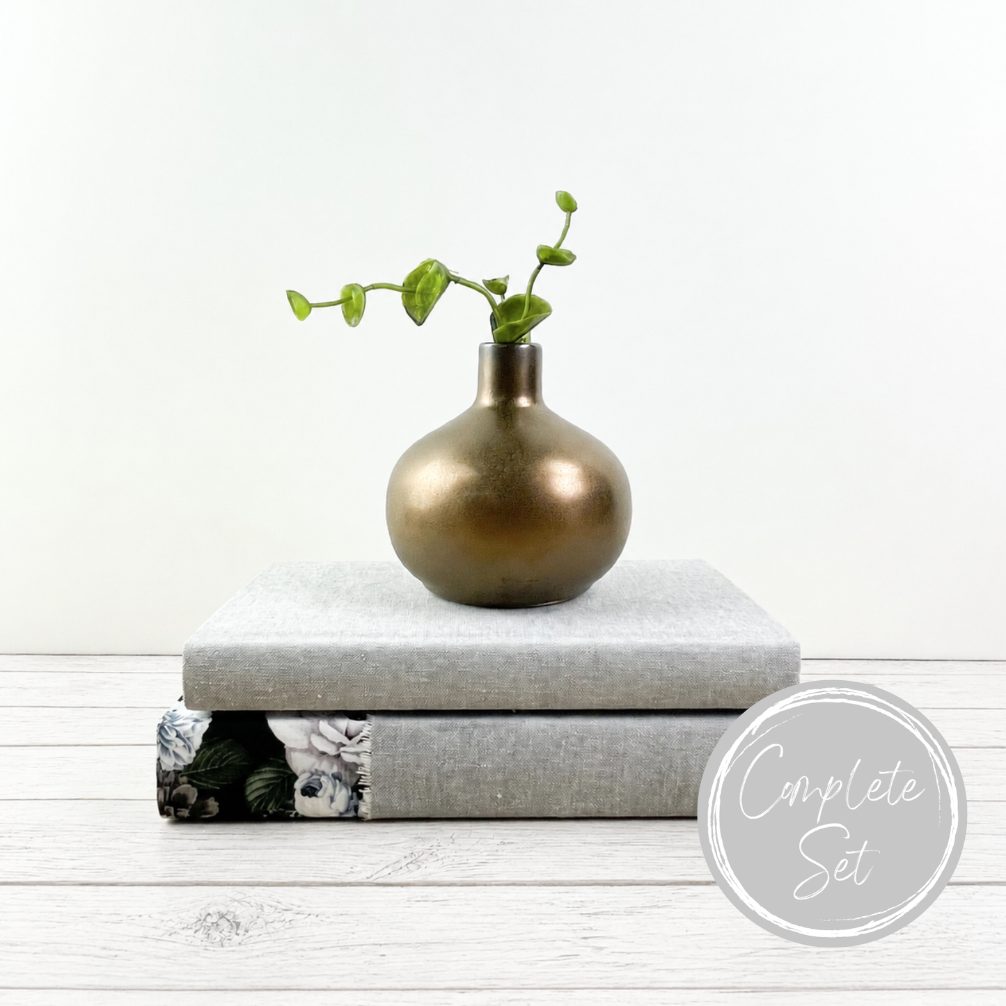 Floral and Gray Decorative Books
