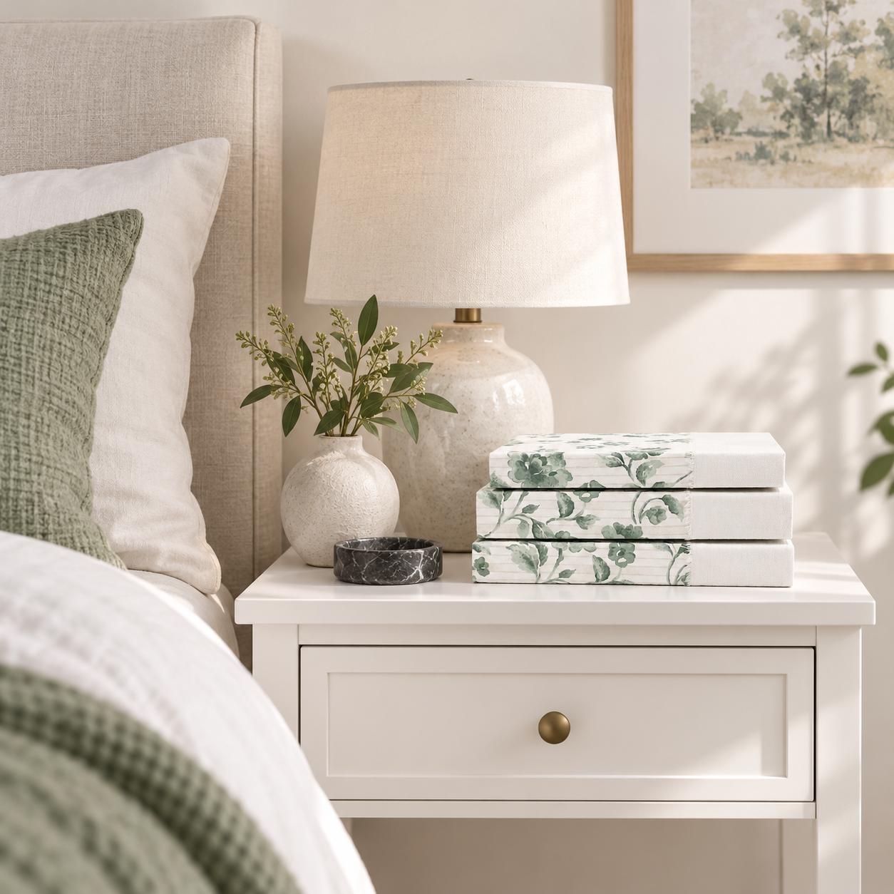 Green Floral Book Set