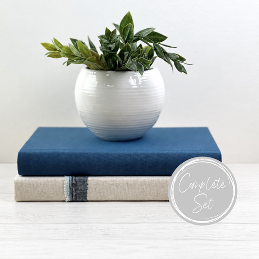 Blue Bookshelf Decor