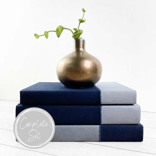 Shades of Blue Books for Decor