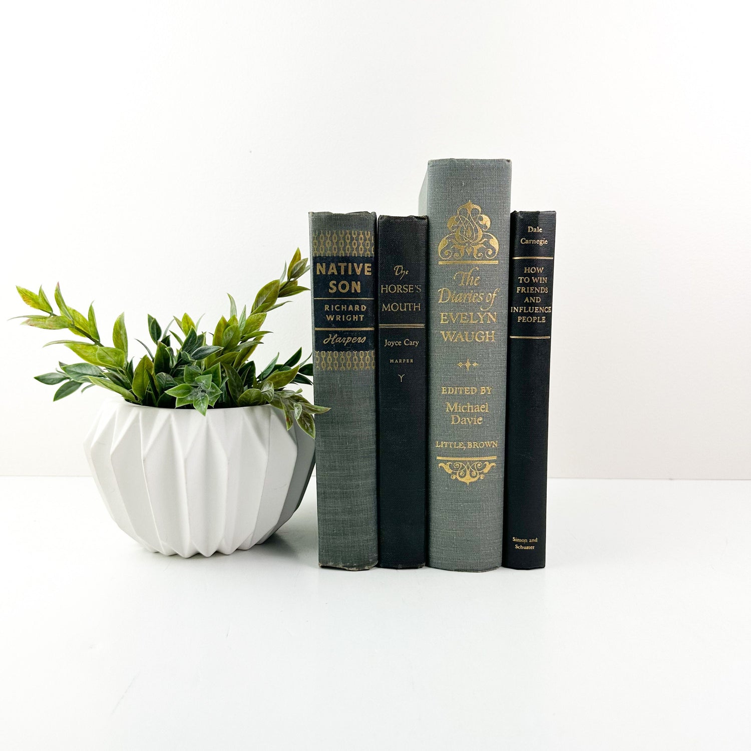 Gray Decorative Books for Living Room Decor, Book Set for Shelf Decor, Book Bundle, Table Decor
