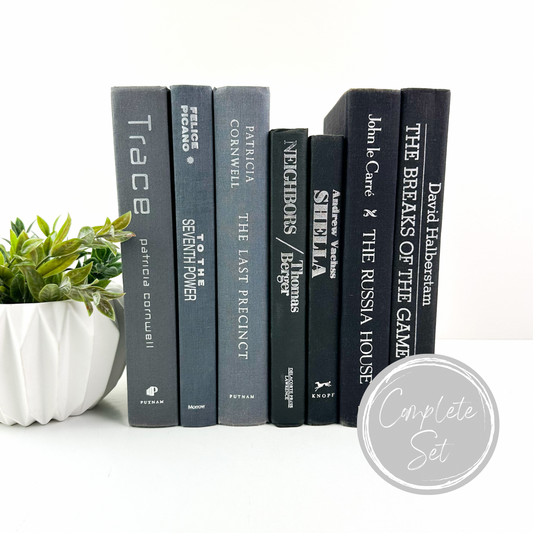 Gray and Black Book Decor