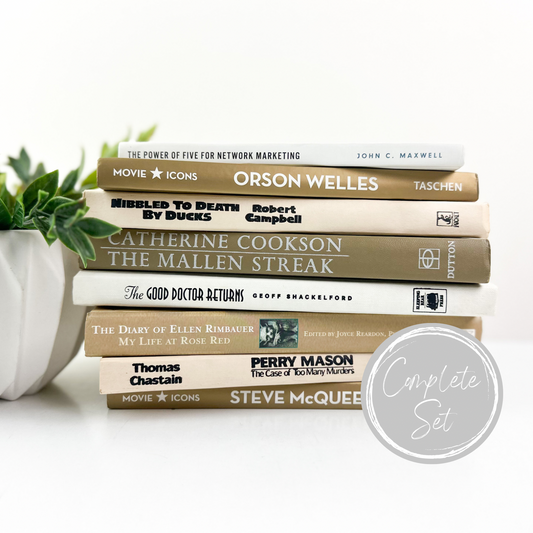 Brown and Cream Vintage Books