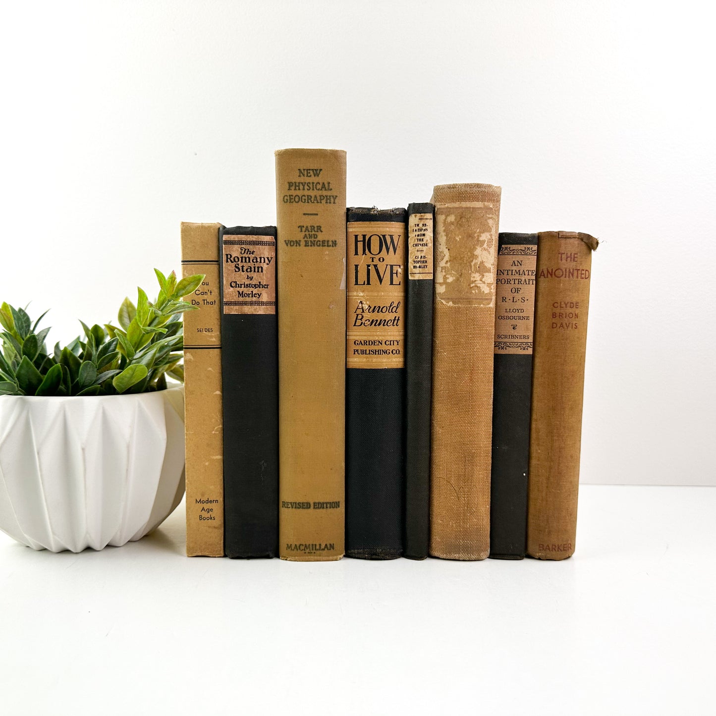 Black and Brown Books for Mantle Decor