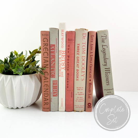 Pink Decorative Books for Shelf Decor
