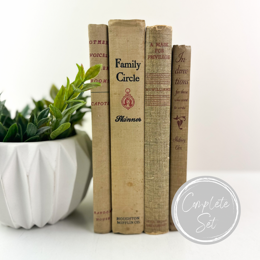 Cream Books for Decor