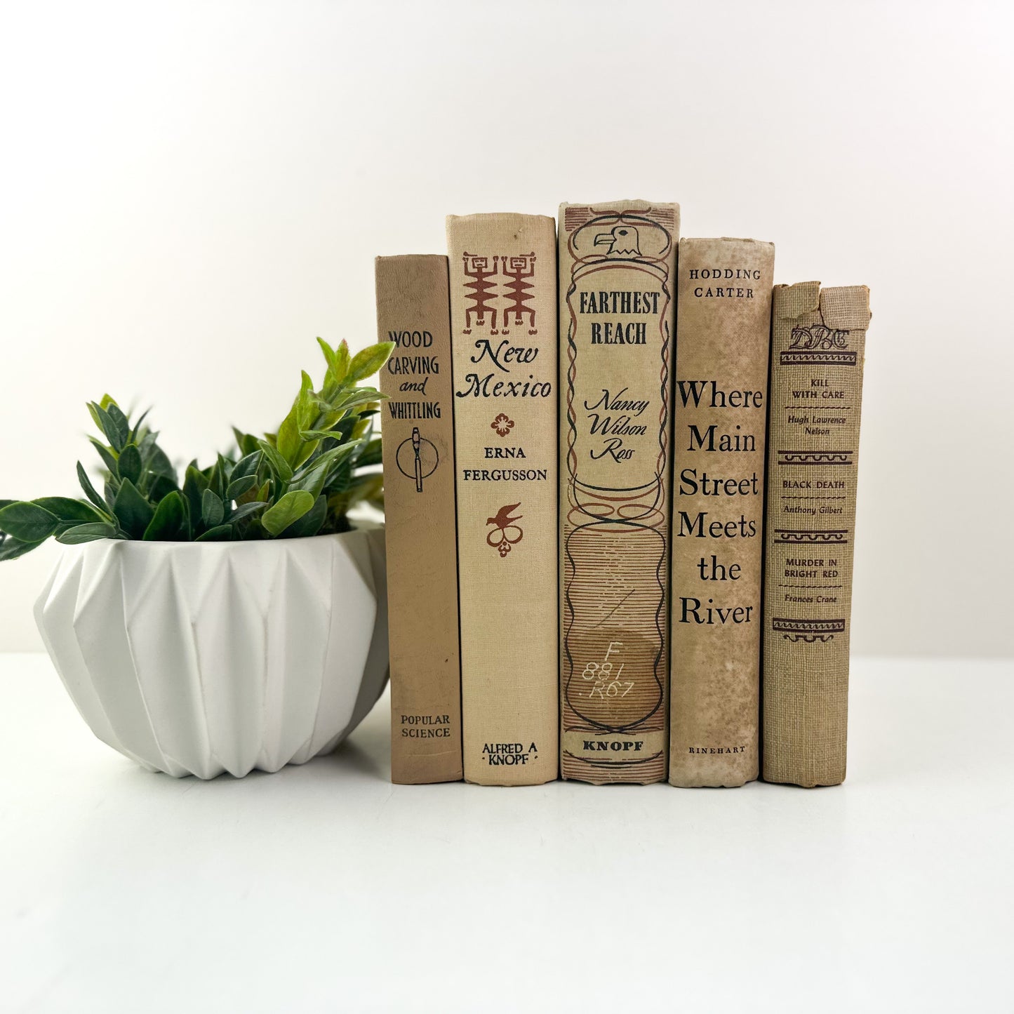 Classic Cream Decorative Books for Decor